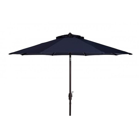 Safavieh 9 ft. UV Resistant Ortega Auto Tilt Crank Umbrella, Navy PAT8001C